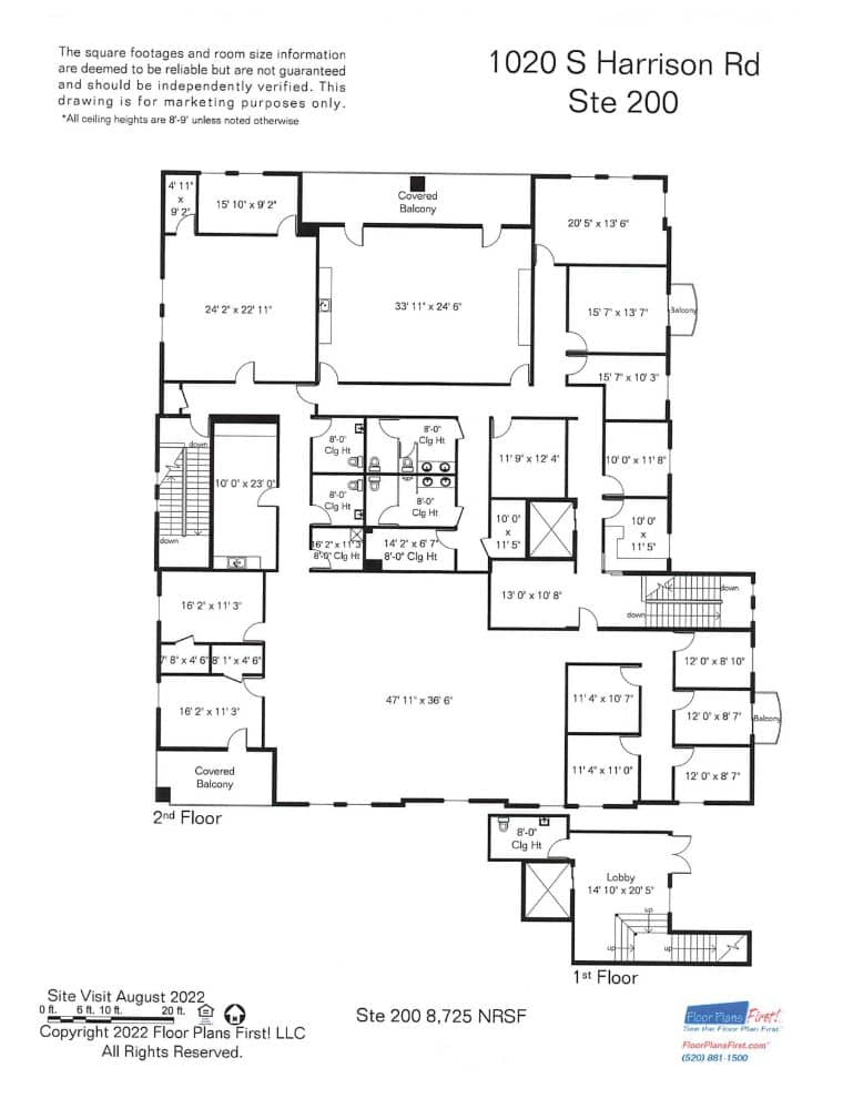 1020 Harrison, Unit 200 with lobby floorplan