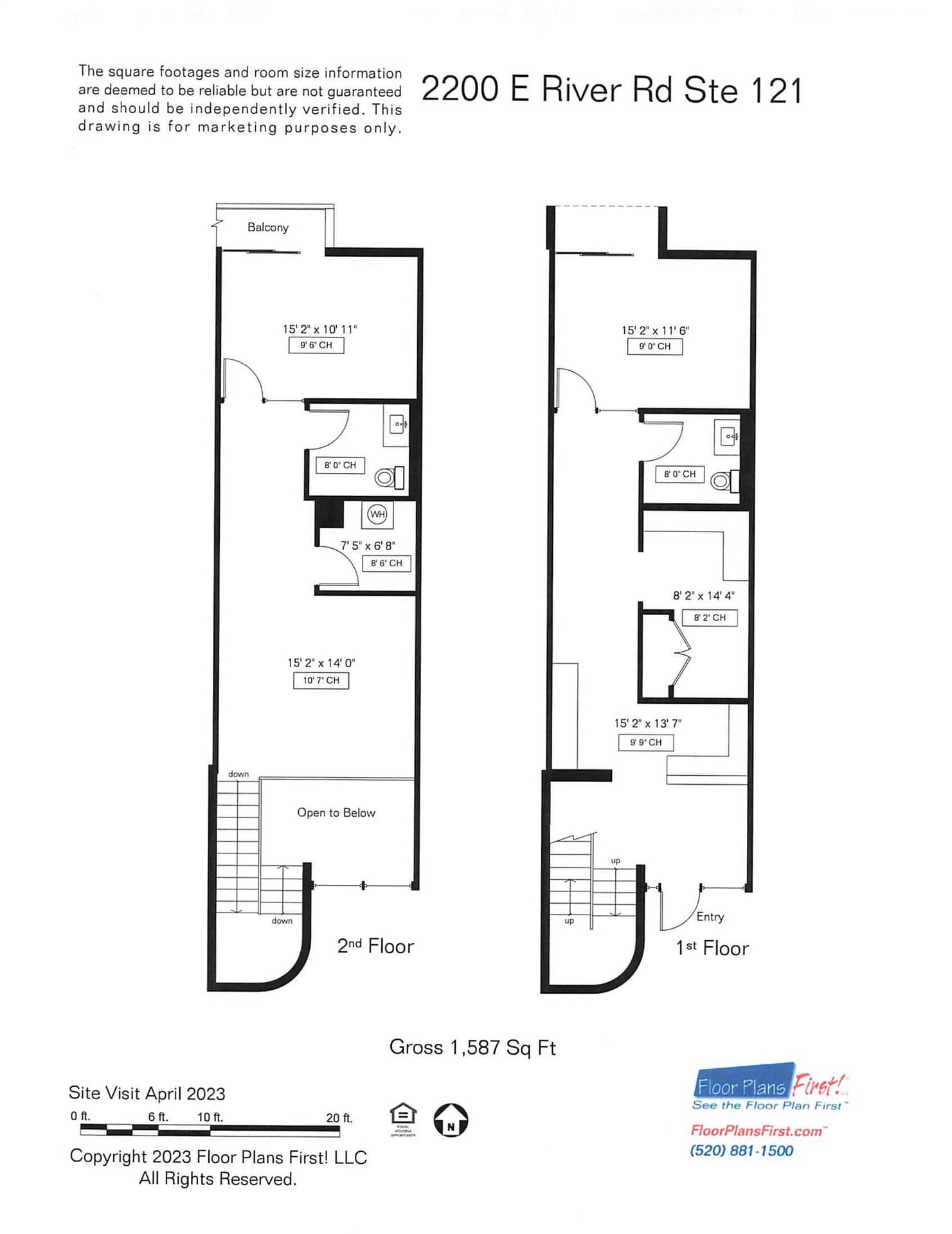 2200 E River Rd, floorplan for unit 121