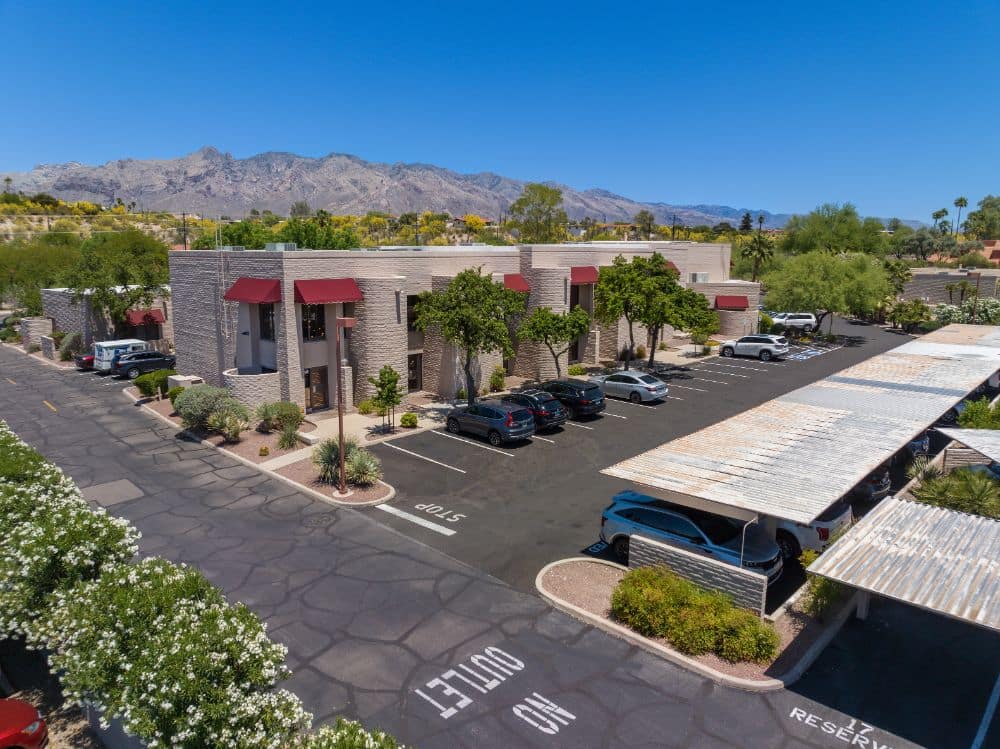 Wide View of 2200 E River Rd Commercial Building in Tucson, Arizona